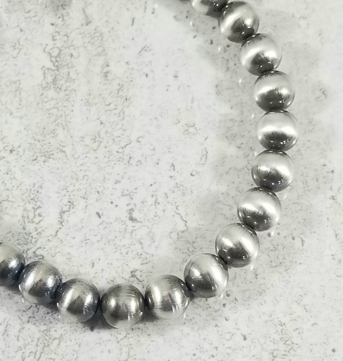 Men's Silver Bead Bracelet | The Classic Bracelet - Navajo Pearls