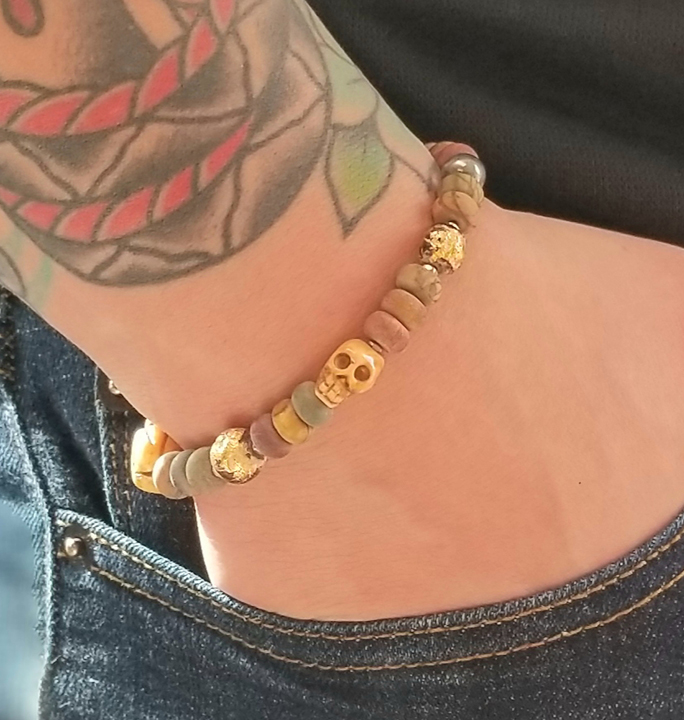 Southwest Men's Beaded Bracelet Good Fortune Bracelet